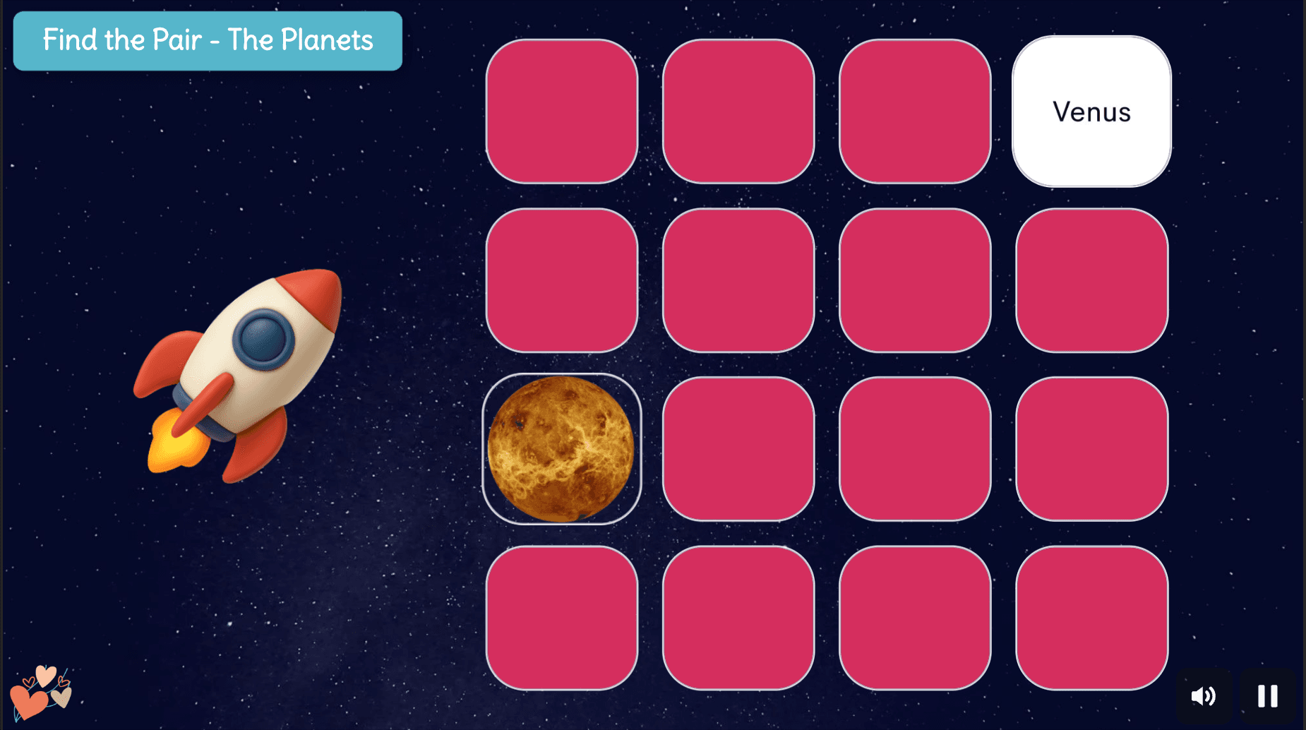 Find the Pair – The Planets